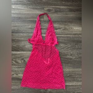 Victoria’s Secret Pink Lace Halter Nightie